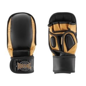mma-pirstines-royal-pro-1-oda MMA pirštinės "Royal" Pro-1 - Oda Juoda / Auksinė