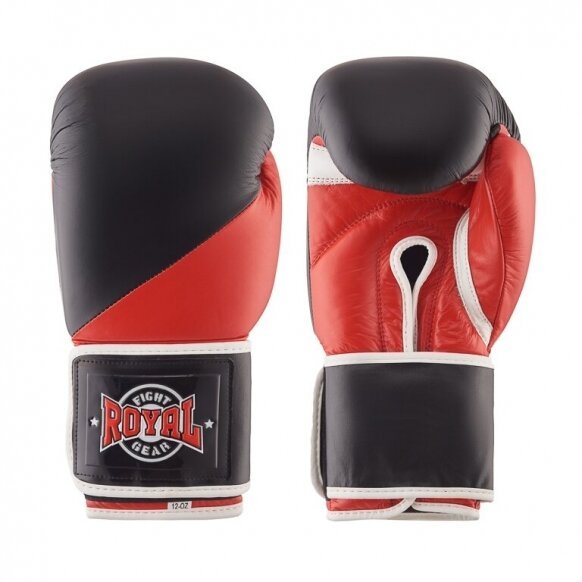 Bokso Pirštinės "Royal" Champion Oda Juoda / Raudona