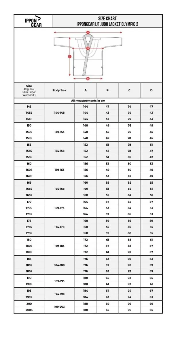 Dziudo švarkas Ippon gear Olympic 2 Slimfit IJF