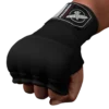 Gelinės pirštinės vietoj bokso bintų Hayabusa Quick Wraps su ilgais riešo raiščiais.