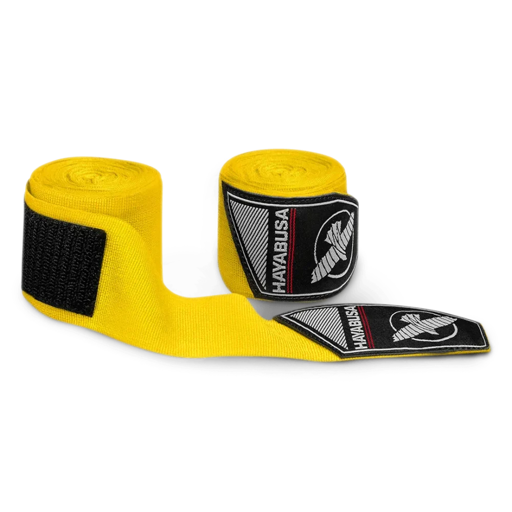 PerfectStretchHandwraps_Yellow_Group_ Bokso bintai HAYABUSA Perfect stretch 4,5m. - geltona