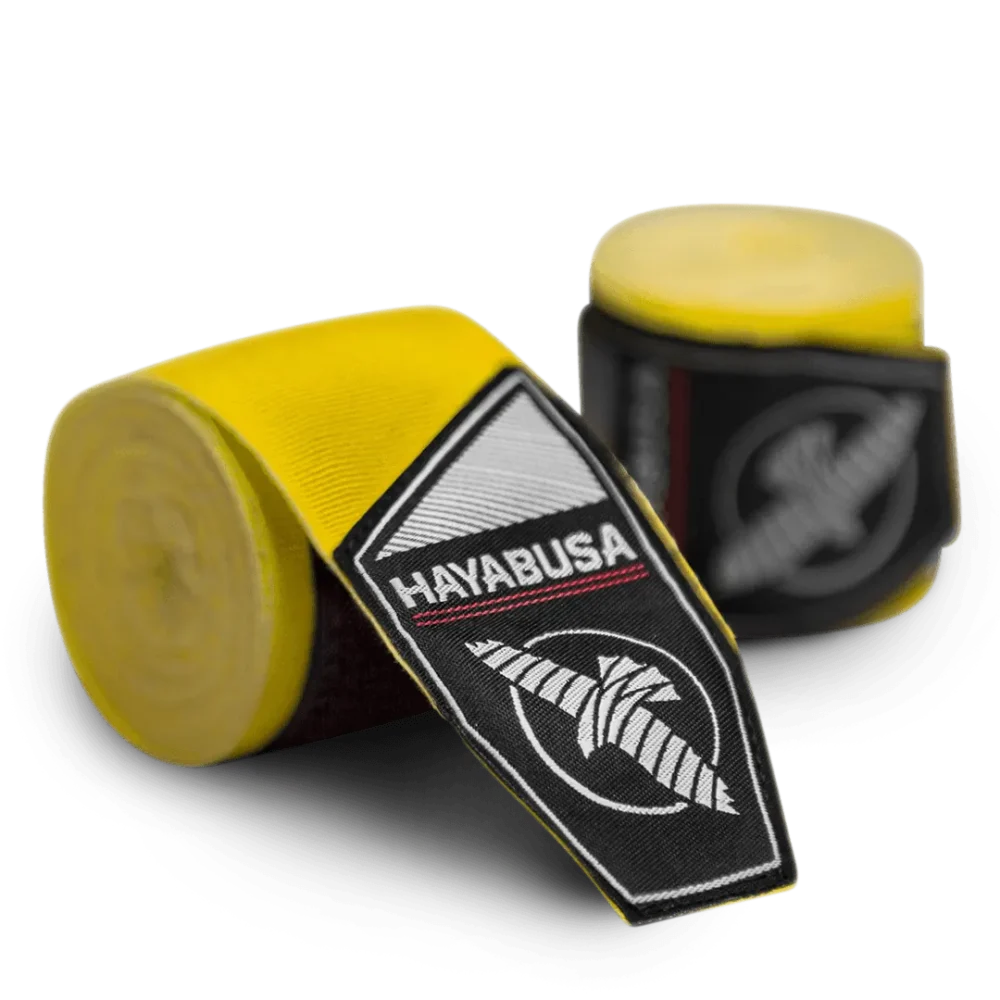 PerfectStretchHandwraps_Yellow_MainImg Bokso bintai HAYABUSA Perfect stretch 4,5m. - geltona