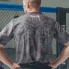 Juodi su pilkais raštais funkciniai marškinėliai 8 WEAPONS Hanuman Yant iš Bangkok kolekcijos, skirti sportui.